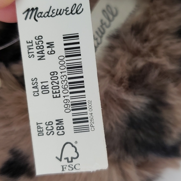 Madewell NWT Quilted Scuff Slippers in Leopard Size 6 - Picture 5 of 8